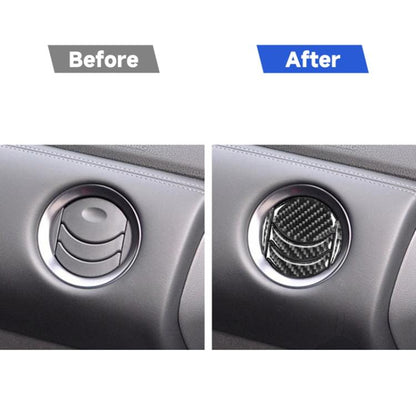 20 PCS คาร์บอนไฟเบอร์ Central Air Outlet สติกเกอร์ตกแต่งสำหรับ Nissan GTR R35 2008-2016, ซ้ายและขวาไดรฟ์ Universal, 20 PCS Central Air Outlet
