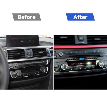 สามสีคาร์บอนไฟเบอร์รถ Central Control CD สติกเกอร์ตกแต่งสำหรับ BMW (F30) 2013-2015 / (F34) 2013-2016, Central Control CD(Three Color)