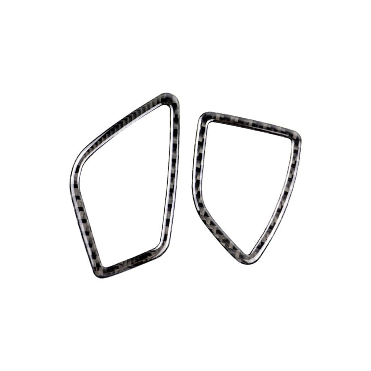 คาร์บอนไฟเบอร์รถเครื่องมือ Air Outlet สติกเกอร์ตกแต่งสำหรับ BMW (F30) 2013-2018/(F34) 2013-2017, เหมาะสำหรับขับรถด้านซ้าย, Instrument Air Outlet