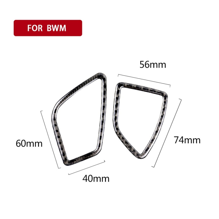 คาร์บอนไฟเบอร์รถเครื่องมือ Air Outlet สติกเกอร์ตกแต่งสำหรับ BMW (F30) 2013-2018/(F34) 2013-2017, เหมาะสำหรับขับรถด้านซ้าย, Instrument Air Outlet