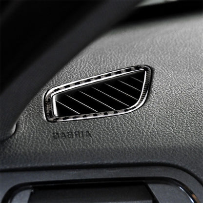 คาร์บอนไฟเบอร์รถเครื่องมือ Air Outlet สติกเกอร์ตกแต่งสำหรับ BMW (F30) 2013-2018/(F34) 2013-2017, เหมาะสำหรับขับรถด้านซ้าย, Instrument Air Outlet