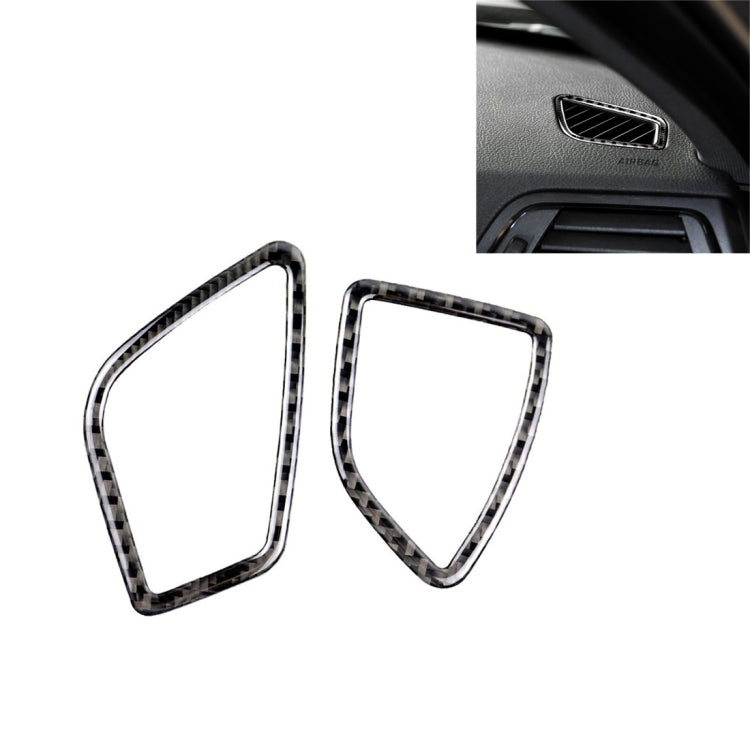 คาร์บอนไฟเบอร์รถเครื่องมือ Air Outlet สติกเกอร์ตกแต่งสำหรับ BMW (F30) 2013-2018/(F34) 2013-2017, เหมาะสำหรับขับรถด้านซ้าย, Instrument Air Outlet