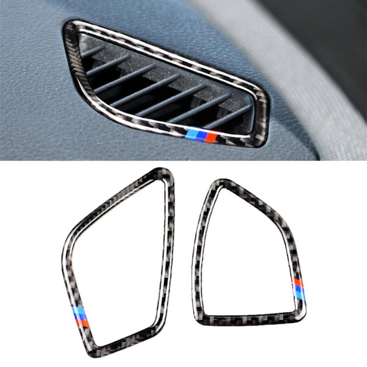 สามสีคาร์บอนไฟเบอร์เครื่องมือรถช่องระบายอากาศสติ๊กเกอร์ตกแต่งสำหรับ BMW (F30) 2013-2018 / (F34) 2013-2017, Sutible สำหรับการขับขี่ทางซ้าย, Instrument Air Outlet(Three Color)