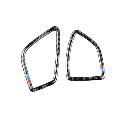 สามสีคาร์บอนไฟเบอร์เครื่องมือรถช่องระบายอากาศสติ๊กเกอร์ตกแต่งสำหรับ BMW (F30) 2013-2018 / (F34) 2013-2017, Sutible สำหรับการขับขี่ทางซ้าย, Instrument Air Outlet(Three Color)
