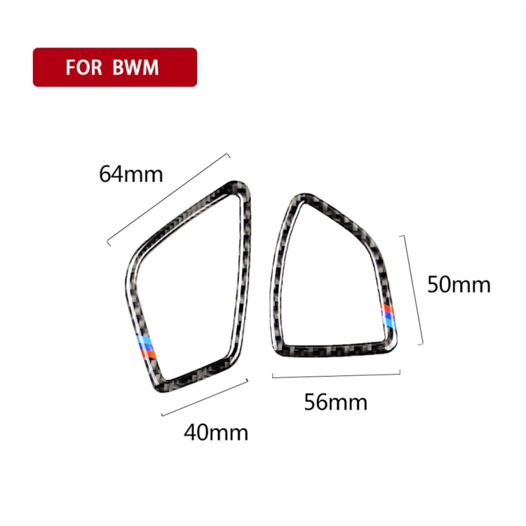สามสีคาร์บอนไฟเบอร์เครื่องมือรถช่องระบายอากาศสติ๊กเกอร์ตกแต่งสำหรับ BMW (F30) 2013-2018 / (F34) 2013-2017, Sutible สำหรับการขับขี่ทางซ้าย, Instrument Air Outlet(Three Color)