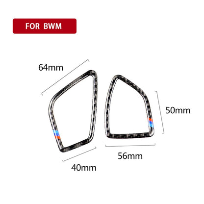 สามสีคาร์บอนไฟเบอร์เครื่องมือรถช่องระบายอากาศสติ๊กเกอร์ตกแต่งสำหรับ BMW (F30) 2013-2018 / (F34) 2013-2017, Sutible สำหรับการขับขี่ทางซ้าย, Instrument Air Outlet(Three Color)
