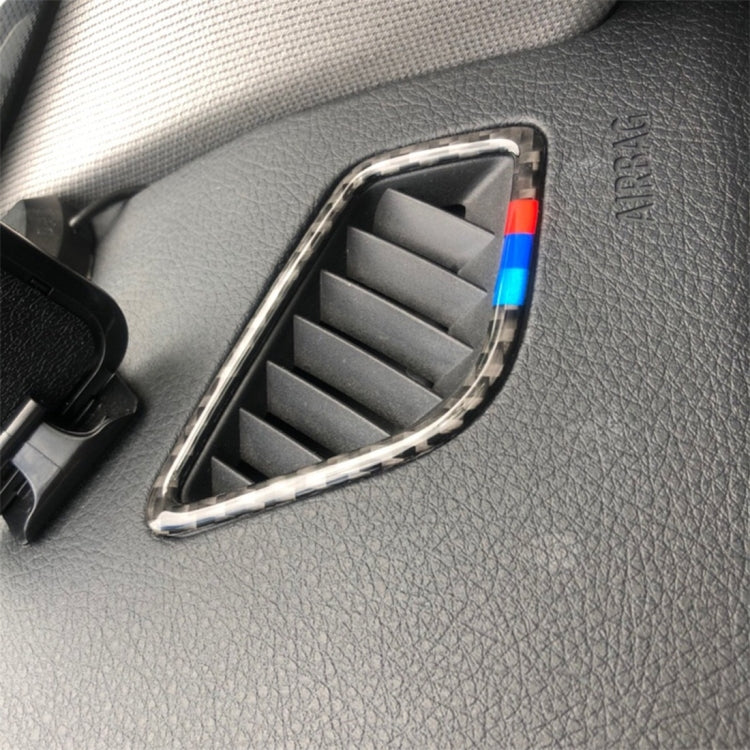 สามสีคาร์บอนไฟเบอร์เครื่องมือรถช่องระบายอากาศสติ๊กเกอร์ตกแต่งสำหรับ BMW (F30) 2013-2018 / (F34) 2013-2017, Sutible สำหรับการขับขี่ทางซ้าย, Instrument Air Outlet(Three Color)
