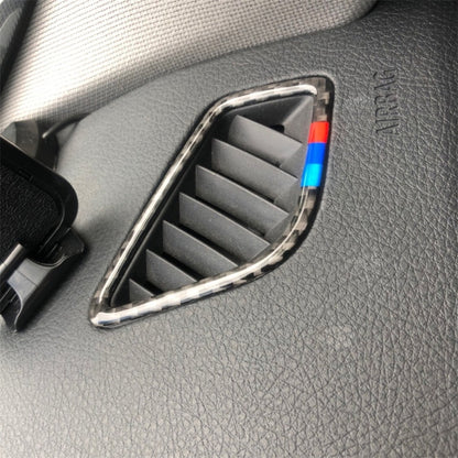 สามสีคาร์บอนไฟเบอร์เครื่องมือรถช่องระบายอากาศสติ๊กเกอร์ตกแต่งสำหรับ BMW (F30) 2013-2018 / (F34) 2013-2017, Sutible สำหรับการขับขี่ทางซ้าย, Instrument Air Outlet(Three Color)