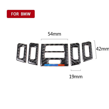 5 ชิ้นสูงจับคู่สามสีคาร์บอนไฟเบอร์รถอากาศ O Utlet ตกแต่งสติ๊กเกอร์สำหรับ BMW E90 / E92 / E93 2005-2012, High Matching Air Outlet (Three Color)