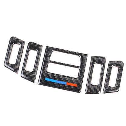 5 ชิ้นจับคู่ต่ำคาร์บอนไฟเบอร์รถแอร์ O Utlet ตกแต่งสติ๊กเกอร์สำหรับ BMW E90 / E92 / E93 2005-2012, Low Matching Air Outlet