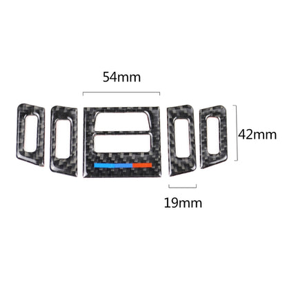 5 ชิ้นจับคู่ต่ำคาร์บอนไฟเบอร์รถแอร์ O Utlet ตกแต่งสติ๊กเกอร์สำหรับ BMW E90 / E92 / E93 2005-2012, Low Matching Air Outlet