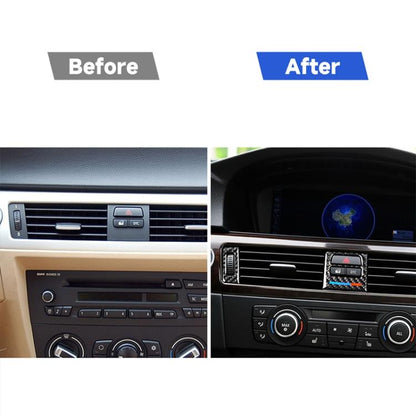 5 ชิ้นจับคู่ต่ำคาร์บอนไฟเบอร์รถแอร์ O Utlet ตกแต่งสติ๊กเกอร์สำหรับ BMW E90 / E92 / E93 2005-2012, Low Matching Air Outlet