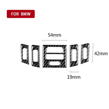 5 ชิ้นสูงจับคู่คาร์บอนไฟเบอร์รถอากาศ O Utlet ตกแต่งสติ๊กเกอร์สำหรับ BMW E90 / E92 / E93 2005-2012, High Matching Air Outlet