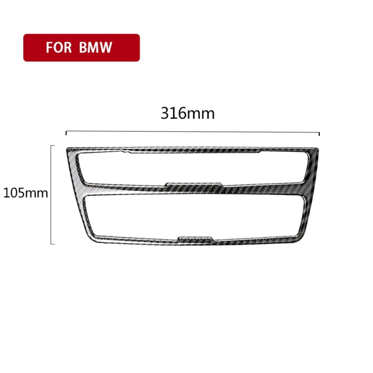 คาร์บอนไฟเบอร์รถยนต์แผงซีดีสติกเกอร์ตกแต่งสำหรับ BMW (F30) 2013-2015 / (F34) 2013-2016, CD Panel
