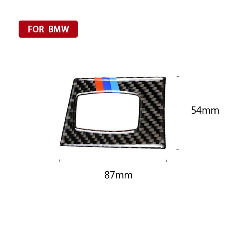 สามสีคาร์บอนไฟเบอร์รถขวาขับรถสวิตช์จุดระเบิดสติกเกอร์ตกแต่งสำหรับ BMW E90 / E92 2005-2012, Right Driving Ignition Switch(Three Color)
