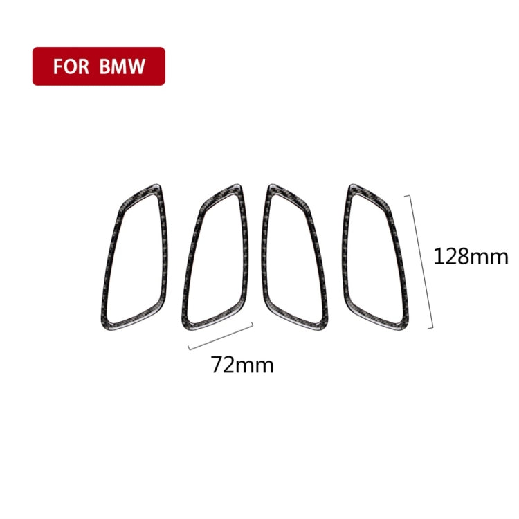 สติ๊กเกอร์ตกแต่งมือจับประตูรถคาร์บอนไฟเบอร์สำหรับ BMW E90 / 320i / 318i / 325i, Door Handle