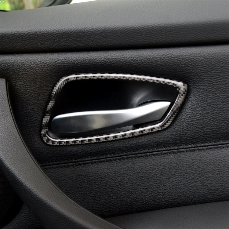 สติ๊กเกอร์ตกแต่งมือจับประตูรถคาร์บอนไฟเบอร์สำหรับ BMW E90 / 320i / 318i / 325i, Door Handle