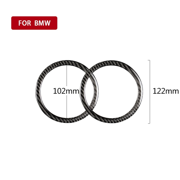 คาร์บอนไฟเบอร์รถแตรวงกลมสติกเกอร์ตกแต่งสำหรับ BMW E90 / E84 / 320i / 325i, Horn Circle