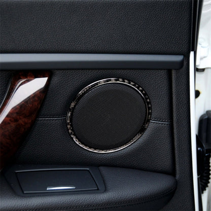 คาร์บอนไฟเบอร์รถแตรวงกลมสติกเกอร์ตกแต่งสำหรับ BMW E90 / E84 / 320i / 325i, Horn Circle