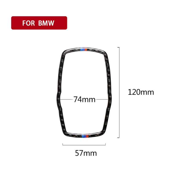 สามสีคาร์บอนไฟเบอร์รถมัลติมีเดียกรอบสติกเกอร์ตกแต่งสำหรับ BMW X3 / X4 / X5 / X6 / F07 / F10 / F15 / F16 / F20 / F25 / F26 / F30 / F34, Multimedia Frame(Three Color)