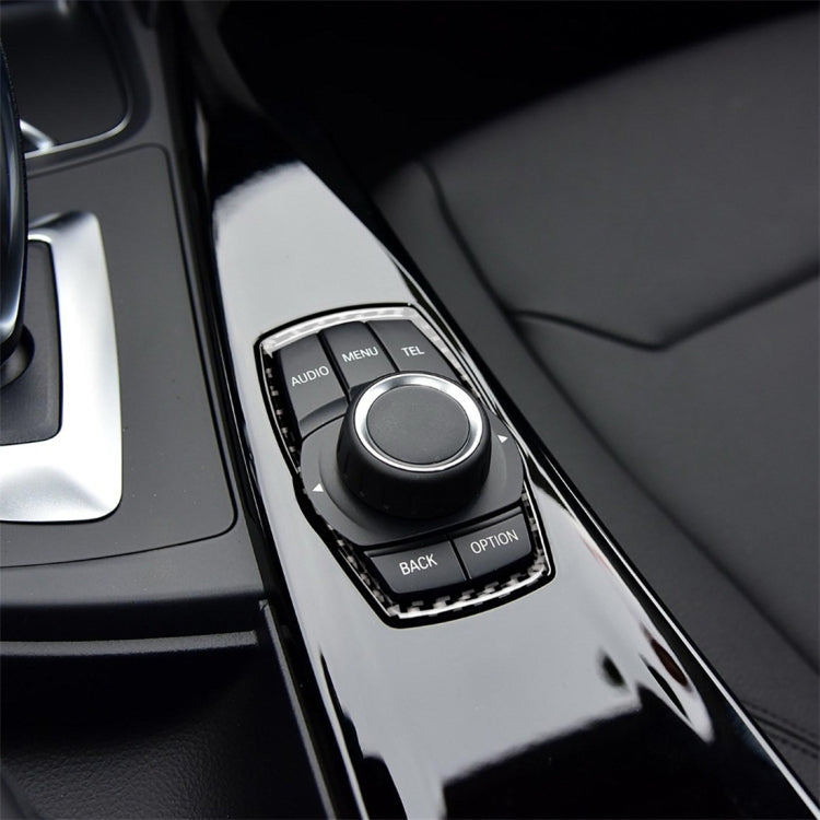 คาร์บอนไฟเบอร์รถมัลติมีเดียกรอบตกแต่งสติกเกอร์สำหรับ BMW X3 / X4 / X5 / X6 / F07 / F10 / F15 / F16 / F20 / F25 / F26 / F30 / F34, Multimedia Frame