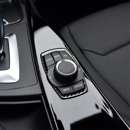 คาร์บอนไฟเบอร์รถมัลติมีเดียกรอบตกแต่งสติกเกอร์สำหรับ BMW X3 / X4 / X5 / X6 / F07 / F10 / F15 / F16 / F20 / F25 / F26 / F30 / F34, Multimedia Frame