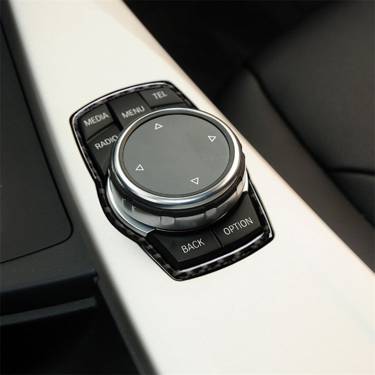 คาร์บอนไฟเบอร์รถมัลติมีเดียกรอบตกแต่งสติกเกอร์สำหรับ BMW X3 / X4 / X5 / X6 / F07 / F10 / F15 / F16 / F20 / F25 / F26 / F30 / F34, Multimedia Frame