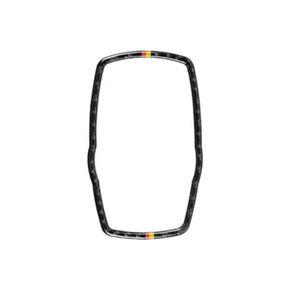 สีส้มสีแดงคาร์บอนไฟเบอร์รถมัลติมีเดียกรอบสติกเกอร์ตกแต่งสำหรับ BMW X3 / X4 / X5 / X6 / F07 / F10 / F15 / F16 / F20 / F25 / F26 / F30 / F34, Multimedia Frame (Orange Red Color)