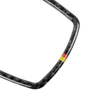 สีส้มสีแดงคาร์บอนไฟเบอร์รถมัลติมีเดียกรอบสติกเกอร์ตกแต่งสำหรับ BMW X3 / X4 / X5 / X6 / F07 / F10 / F15 / F16 / F20 / F25 / F26 / F30 / F34, Multimedia Frame (Orange Red Color)
