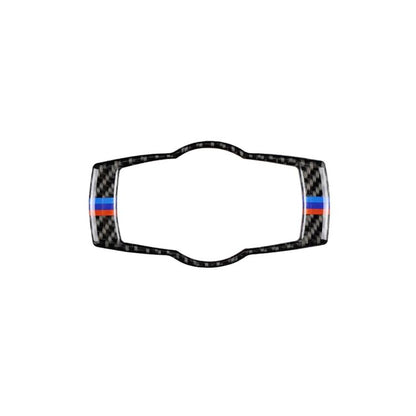 สามสีคาร์บอนไฟเบอร์รถไฟหน้าสวิทช์สติกเกอร์ตกแต่งสำหรับ BMW E90 / E92 / E93 2005-2012, Headlight  Switch (Three Color)