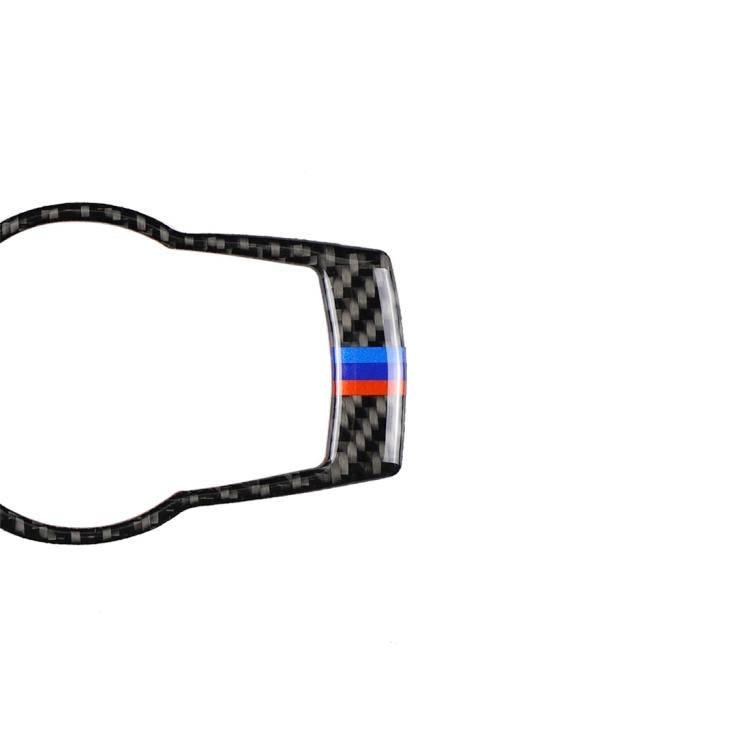 สามสีคาร์บอนไฟเบอร์รถไฟหน้าสวิทช์สติกเกอร์ตกแต่งสำหรับ BMW E90 / E92 / E93 2005-2012, Headlight  Switch (Three Color)