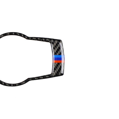 สามสีคาร์บอนไฟเบอร์รถไฟหน้าสวิทช์สติกเกอร์ตกแต่งสำหรับ BMW E90 / E92 / E93 2005-2012, Headlight  Switch (Three Color)