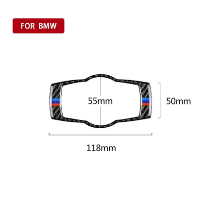 สามสีคาร์บอนไฟเบอร์รถไฟหน้าสวิทช์สติกเกอร์ตกแต่งสำหรับ BMW E90 / E92 / E93 2005-2012, Headlight  Switch (Three Color)
