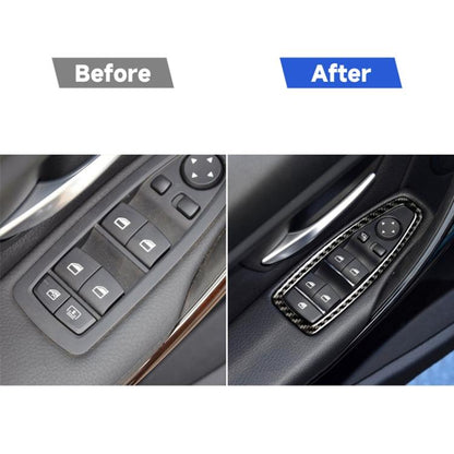 คาร์บอนไฟเบอร์รถยกแผงสติกเกอร์ตกแต่งสำหรับ BMW F20 / F21 2012-2016 / F30 2013-2015 / F34 2013-2016, Lifting Panel
