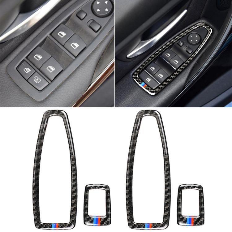 สามสีรถคาร์บอนไฟเบอร์ยกแผงสติกเกอร์ตกแต่งสำหรับ BMW F20 / F21 2012-2016 / F30 2013-2015 / F34 2013-2016, Lifting Panel(Three Color)
