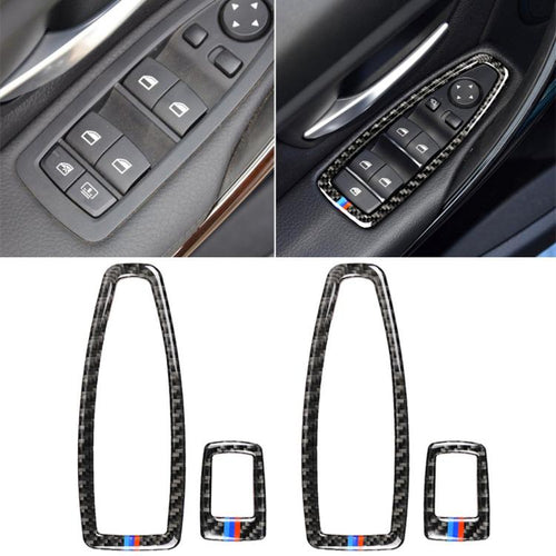 สามสีรถคาร์บอนไฟเบอร์ยกแผงสติกเกอร์ตกแต่งสำหรับ BMW F20 / F21 2012-2016 / F30 2013-2015 / F34 2013-2016, Lifting Panel(Three Color)