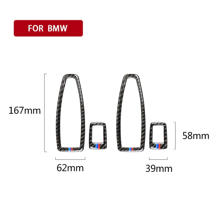 สามสีรถคาร์บอนไฟเบอร์ยกแผงสติกเกอร์ตกแต่งสำหรับ BMW F20 / F21 2012-2016 / F30 2013-2015 / F34 2013-2016, Lifting Panel(Three Color)