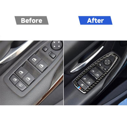 สามสีรถคาร์บอนไฟเบอร์ยกแผงสติกเกอร์ตกแต่งสำหรับ BMW F20 / F21 2012-2016 / F30 2013-2015 / F34 2013-2016, Lifting Panel(Three Color)