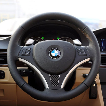 ขนาดใหญ่รุ่นคาร์บอนไฟเบอร์รถพวงมาลัยสติกเกอร์ตกแต่งสำหรับ BMW E90 2005-2012, Steering Wheel