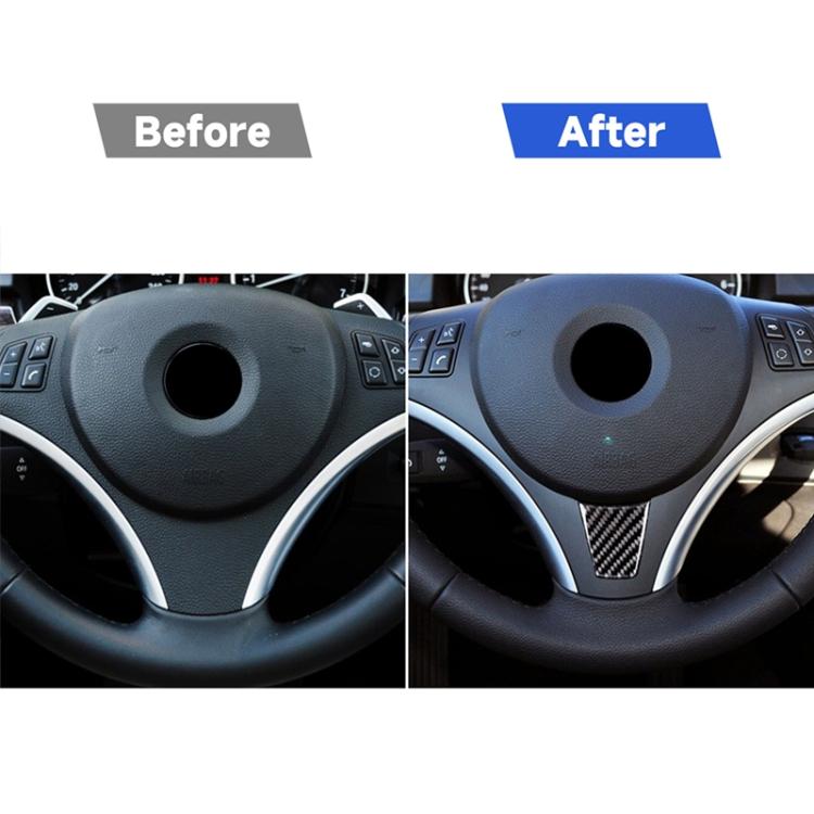 ขนาดใหญ่รุ่นคาร์บอนไฟเบอร์รถพวงมาลัยสติกเกอร์ตกแต่งสำหรับ BMW E90 2005-2012, Steering Wheel