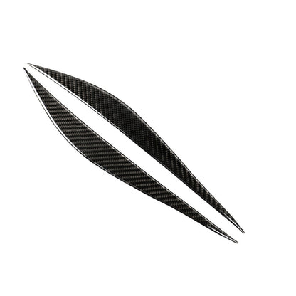 1 คู่คาร์บอนไฟเบอร์รถโคมไฟคิ้วสติกเกอร์ตกแต่งสำหรับ BMW F30 2013-2015, Lamp Eyebrow