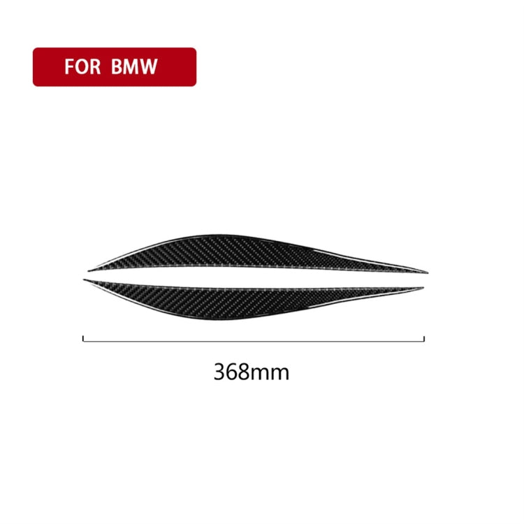 1 คู่คาร์บอนไฟเบอร์รถโคมไฟคิ้วสติกเกอร์ตกแต่งสำหรับ BMW F30 2013-2015, Lamp Eyebrow