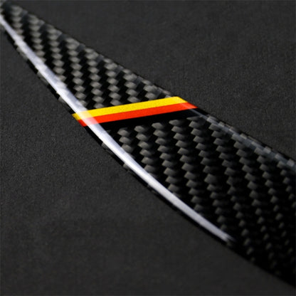 1 คู่สีเหลืองสีแดงคาร์บอนไฟเบอร์รถคิ้วสติกเกอร์ตกแต่งสำหรับ BMW F30 2013-2015, Lamp Eyebrow(Yellow Red Color)
