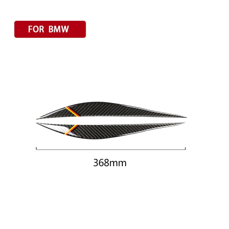 1 คู่สีเหลืองสีแดงคาร์บอนไฟเบอร์รถคิ้วสติกเกอร์ตกแต่งสำหรับ BMW F30 2013-2015, Lamp Eyebrow(Yellow Red Color)