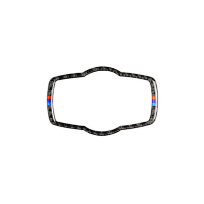 สามสีคาร์บอนไฟเบอร์รถไฟหน้าสวิทช์สติกเกอร์ตกแต่งสำหรับ BMW E90 / E92 / E93 2005-2012 / 320i / 325i รุ่นบาง, Headlight Switch (Three Color)