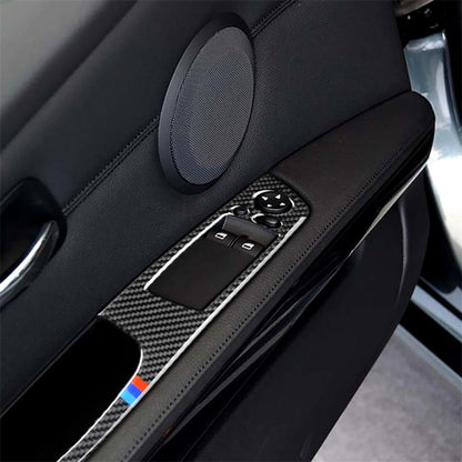 2 ชิ้นสามสีคาร์บอนไฟเบอร์รถซ้ายขับรถยกแผงสติกเกอร์ตกแต่งสำหรับ BMW E92 20052012, เส้นผ่านศูนย์กลาง: 40.4 ซม., Diameter: 40.4cm(Three Color)