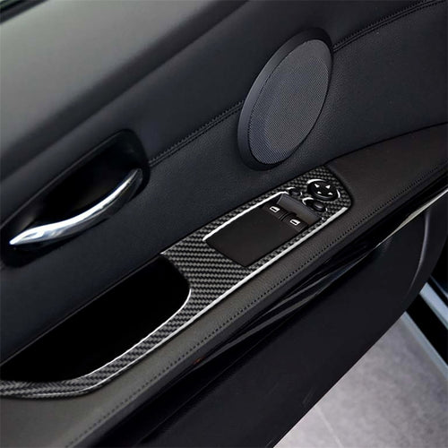 2 ชิ้นคาร์บอนไฟเบอร์รถซ้ายขับรถยกแผงสติกเกอร์ตกแต่งสำหรับ BMW E92 20052012, เส้นผ่านศูนย์กลาง: 40.4 ซม., Diameter: 40.4cm