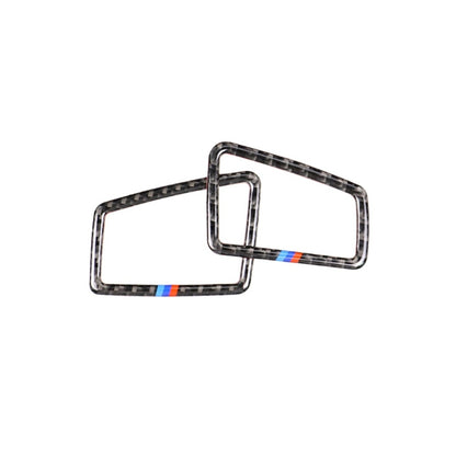 สามสีคาร์บอนไฟเบอร์รถซ้ายเครื่องมือขับขี่ Air Outlet สติกเกอร์ตกแต่งสำหรับ BMW E90 2005-2012, Left Instrument Air Outlet(Three Color), Left Instrument Air Outlet