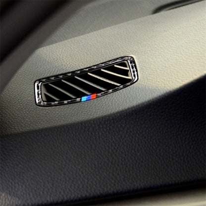 สามสีคาร์บอนไฟเบอร์รถซ้ายเครื่องมือขับขี่ Air Outlet สติกเกอร์ตกแต่งสำหรับ BMW E90 2005-2012, Left Instrument Air Outlet(Three Color), Left Instrument Air Outlet