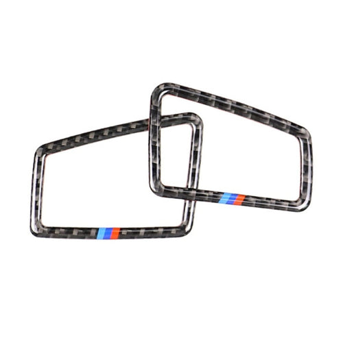 สามสีคาร์บอนไฟเบอร์รถขวาเครื่องมือขับรถ Air Outlet สติกเกอร์ตกแต่งสำหรับ BMW E90 2005-2012, Right Instrument Air Outlet(Three Color), Right Instrument Air Outlet